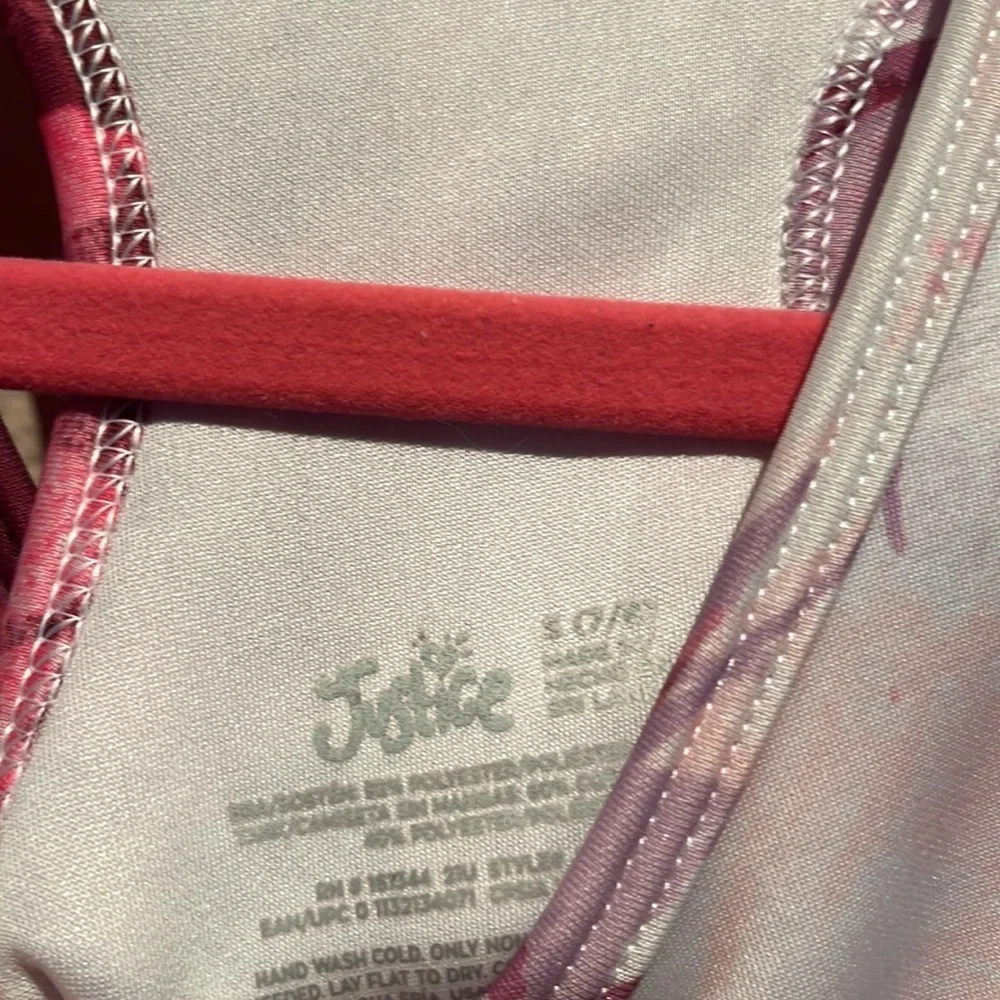 Justice Girl’s Pink Floral Sports Bra Top Size Small 7/8